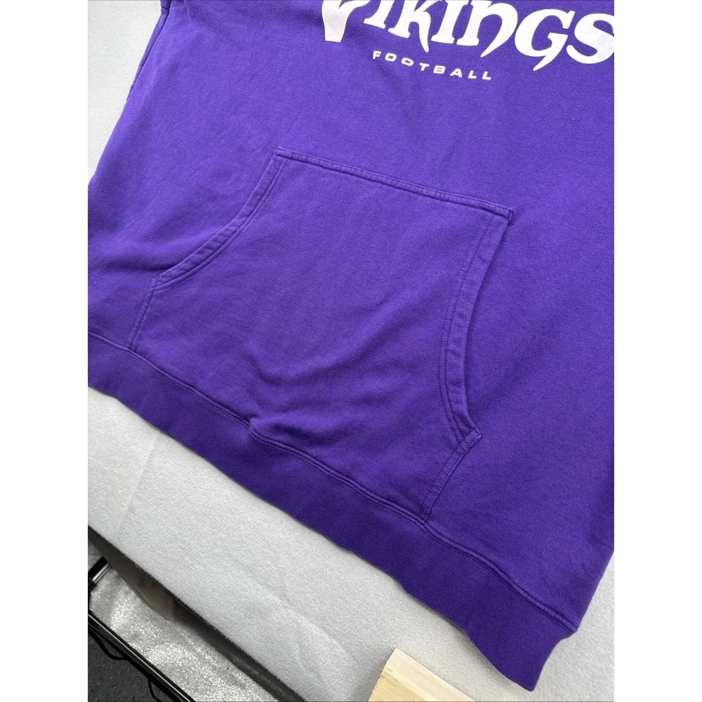 Vintage 90s‎ Y2K Minnesota Vikings NFL Hoodie Men's 4XL Purple Majestic Boxy Fit